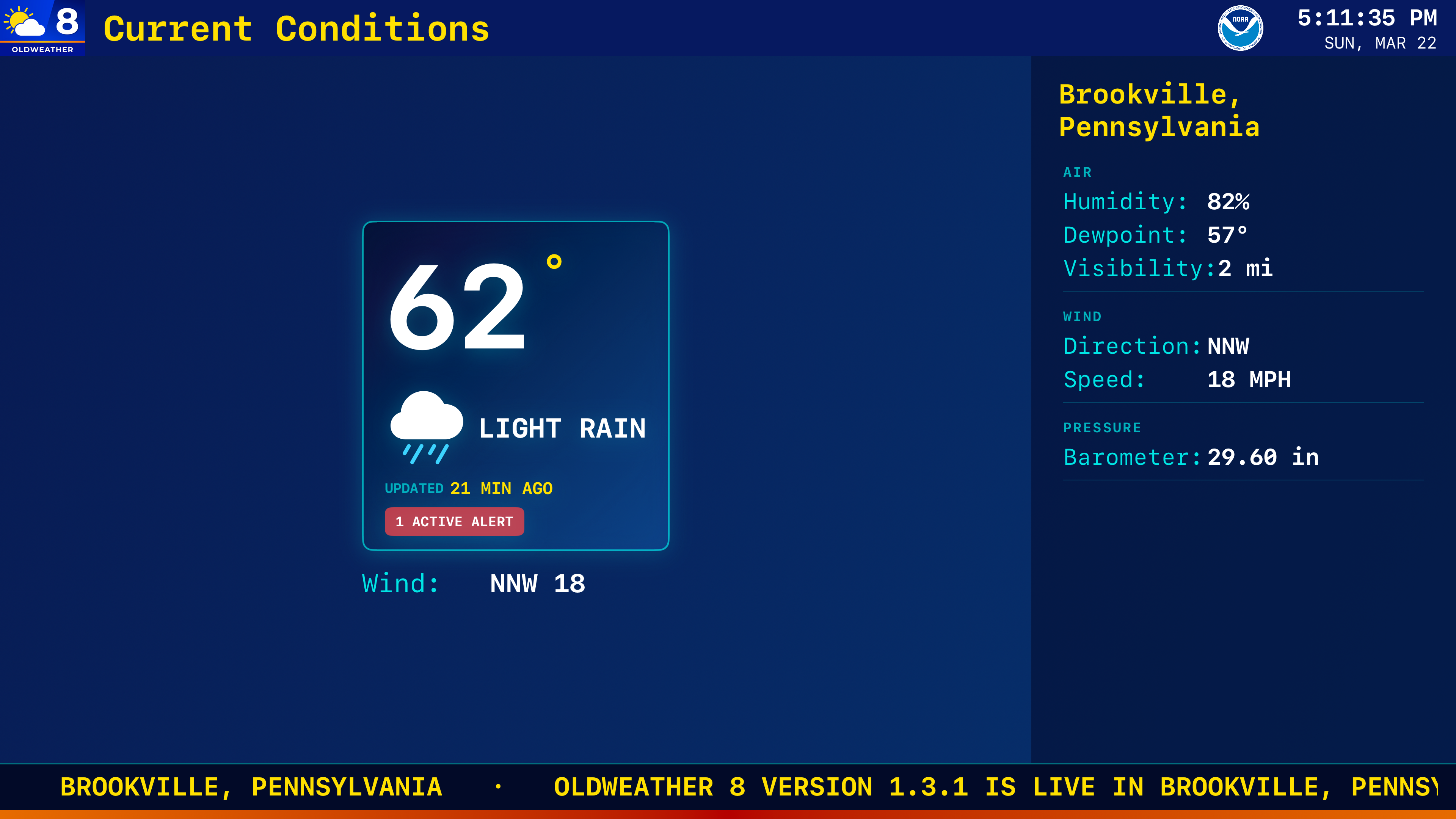 Current Conditions slide